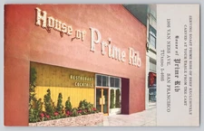 House of Prime Rib Restaurant San Francisco California Van Ness Chrome Postcard
