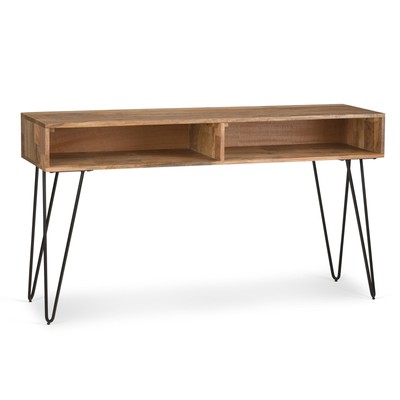 Hunter SOLID MANGO WOOD and Metal 55 inch Wide Industrial Console Sofa Table ...