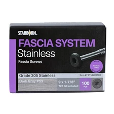 Deckfast Fascia Screws 9 x 1-7/8" Stainless Steel Fascia Screws - 100 Pieces ...