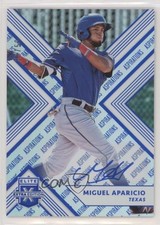 2018 Panini Elite Extra Edition Aspirations Blue /50 Miguel Aparicio Auto 0x1