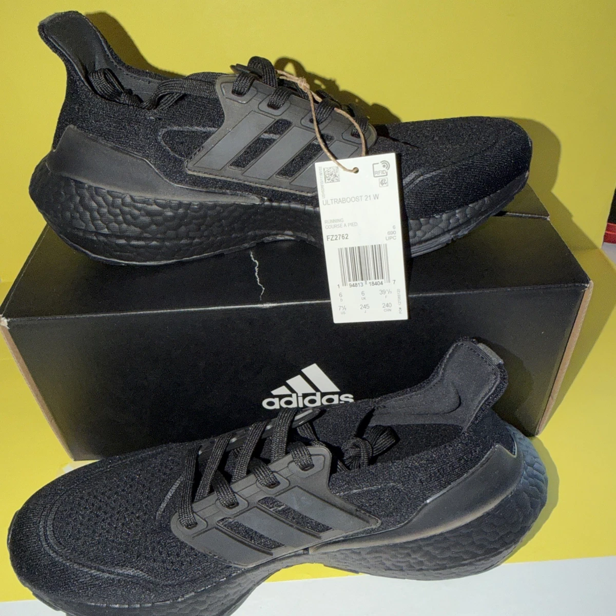 adidas UltraBoost 21 Triple Black W for sale | eBay