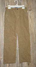 Chaps Pants Boys Sz 8 Corduroy Flat Front Straight Leg Khaki Cotton Preppy Chino