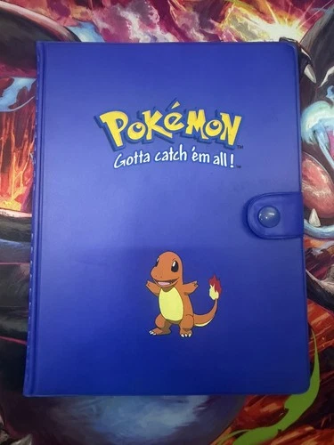 Pokemon Gotta Catch ‘Em All Blue Charmander Card Binder Vintage 1999 With Cards
