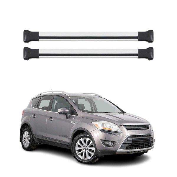 DachträGer GrundtäGer FüR Ford Kuga I 2008-2012 75Kg Aluminium Silber 2 Tlg-image