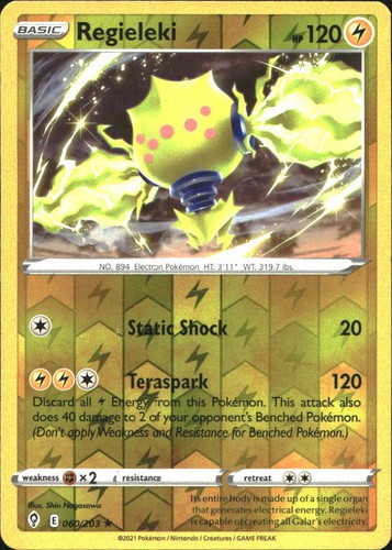 Regieleki 060/203 SWSH07 Evolving Skies Reverse Holo HR NM Pokémon — English