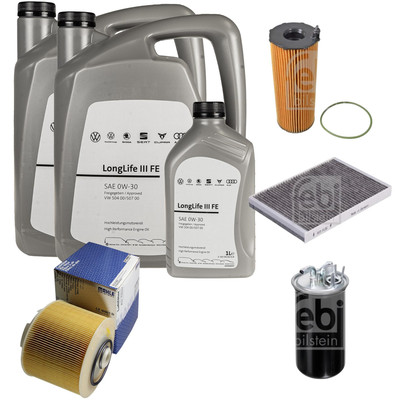 FEBI BILSTEIN Inspektionspaket 11L VW 0W30 Longlife III für Audi A6 Allroad