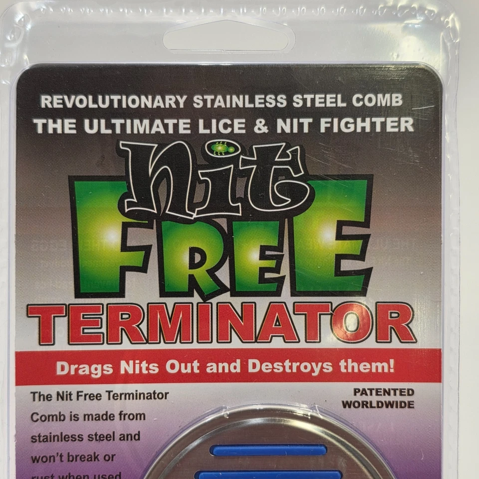 Nit Free Terminator Stainless Steel Lice Comb Professional Nit & Egg Remover NEW - Image 2 of 4