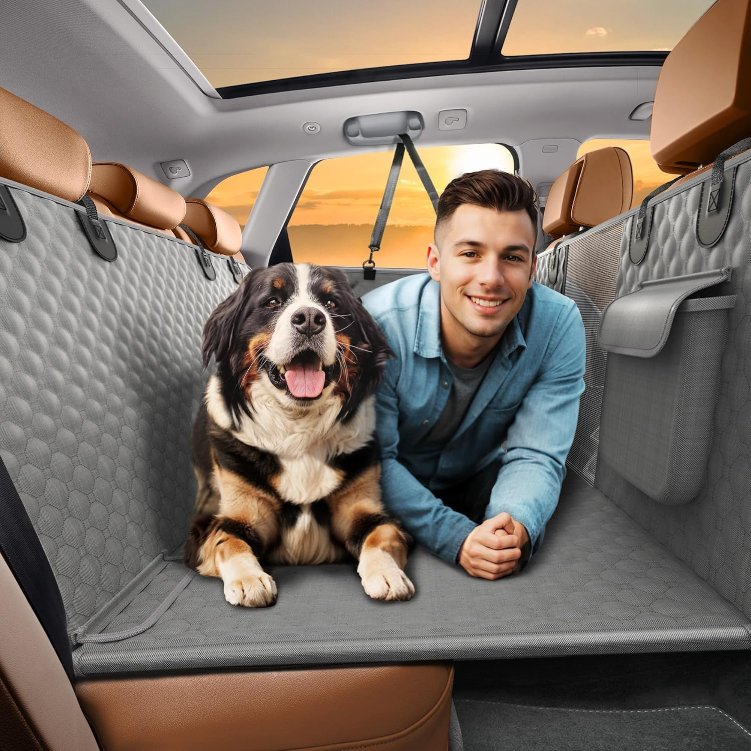 Estensore Sedile Posteriore Cani Fondo Rigido - Protezione Auto SUV