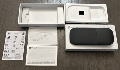 Microsoft Surface Arc Mouse Black Bluetooth Wireless Foldable ELG-00001 Tested