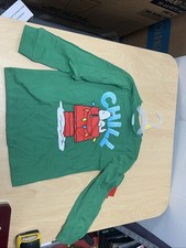 Peanuts Snoopy Christmas Size M 8 Kids Green Long sleeve Sweatshirt