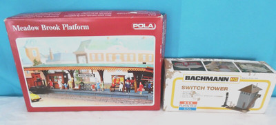 POLA #11555 Meadow Brook Platform Kit & Bachmann #2619 Switch Tower Kit,  Ho VTG