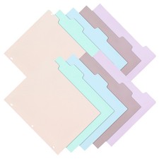 20 Pcs Plastic Binder Index Dividers Inserts with Vertical Tabs Loose-leaf