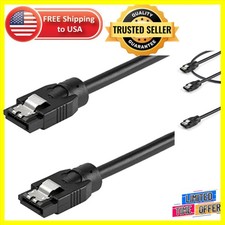12 Inch SATA Data Cable with Latching Connectors for Fast Transfers