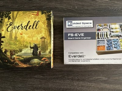 Everdell Board Game, With Mistwood Expansion And Unassembled Folded Space Insert