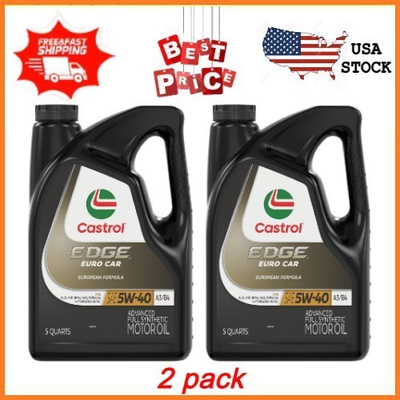 #ad #ad 2 pack Castrol EDGE Euro 5W 40 A3 B4 Advanced Full Synthetic Motor Oil 5 Qt $52.21