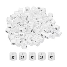 Clothes Hanger Marker Colored Hanger Sizer Number 37, White 100 Pcs