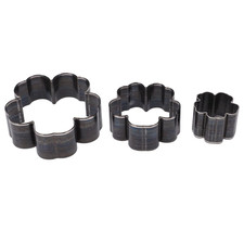 Leather Cutting Dies, Flower Shape Belt Hole Puncher, 3PCS Die Cutter 1.2In 2In