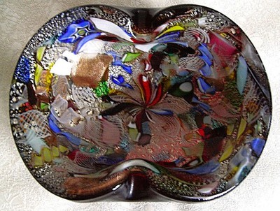 Große Schale  Tutti Frutti | Rest of the day , Papieretikett, Murano 1950/60er