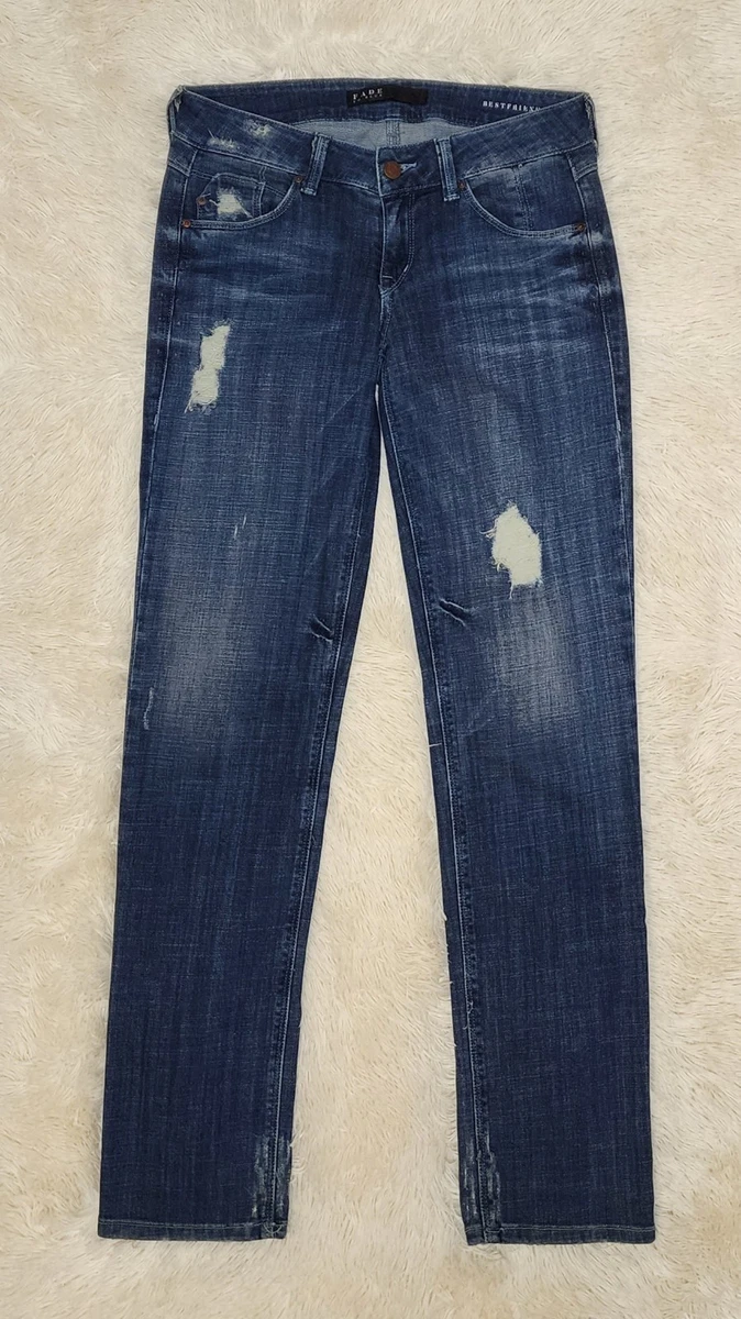 Jean Slim American Blue Premium Denim – Femme Taille 5 – Déchiré (distressed) – Neuf Avec étiquettes