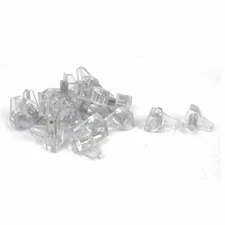 60 Pcs 5mm (3/16") Clear Plastic Shelf Support Pin Peg for Cabinet Book Shelves