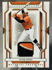 🔥⚾️ADAM JONES 2024 Panini National Treasures Material Logo Patch Emerald /5⚾️🔥