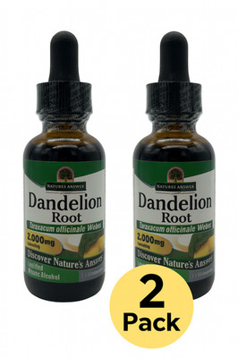 Nature s Answer Dandelion Root Extract 2000mg Detox Liver Support 2PK EXP 11/27