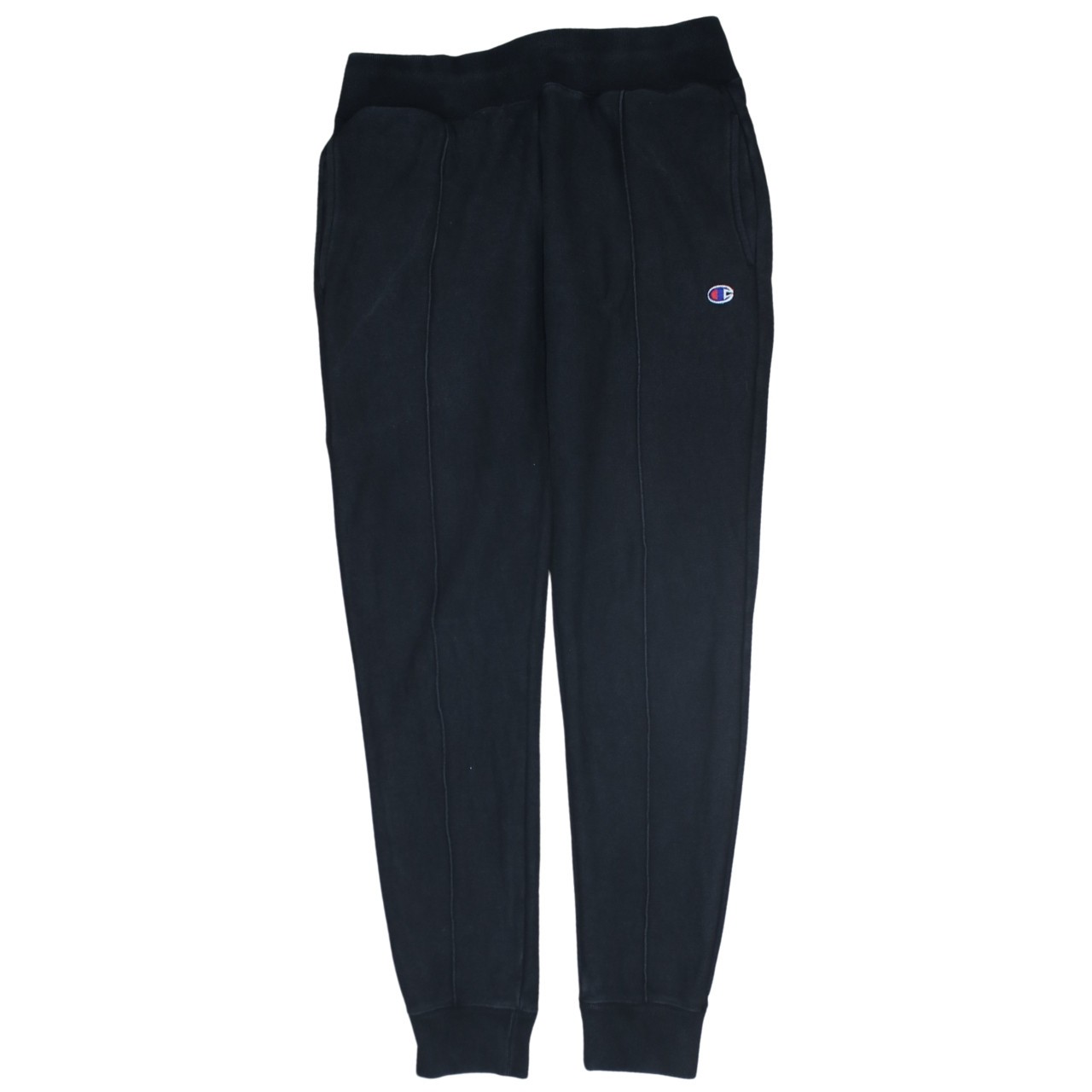 Champion Mens Joggers Black Reverse Weave Fleece Heavyweight Elastic Waist S