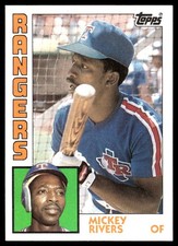 Mickey Rivers 1984 Topps #504 Texas Rangers MLB READ FREE SHIPPING AutographDen