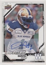 2019 Upper Deck CFL Auto Darvin Adams #37 Auto 2y5