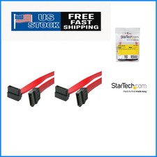 High-Speed 18in Angled SATA Cable - Red Pack of 2 for Efficient Data Transfer