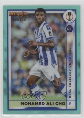 2022 Merlin UEFA Club Competitions Aqua Refractor Mohamed-Ali Cho Rookie RC 0m52