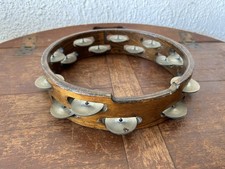Vintage Tambourine 10 Inch 17 Steel Jingles
