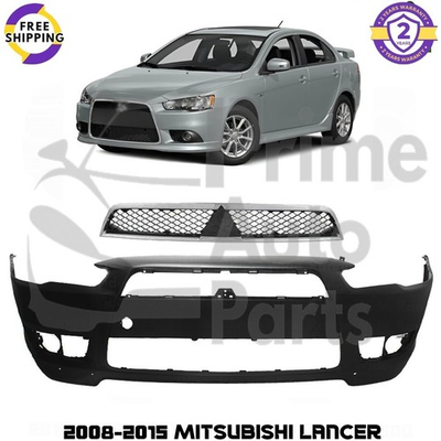 #ad Front Bumper Cover Fascia amp; Grille Assembly For 2008 2015 Mitsubishi Lancer $237.88