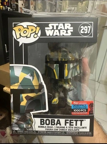 Funko Pop! Star Wars #297 Boba Fett *LE 1000* 2020 NYCC Exclusive w/ Hard Stack