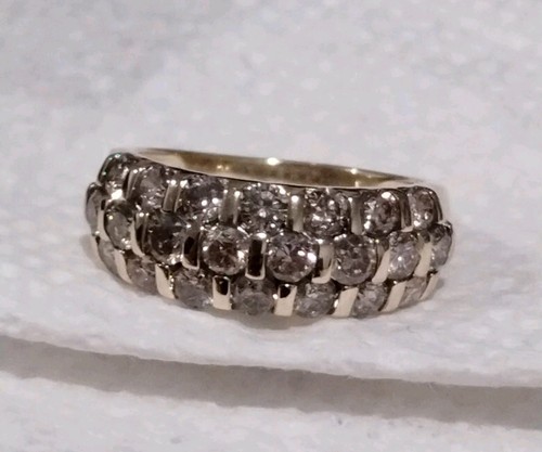 Natural Champagne Diamond Yellow Gold Cocktail Cluster Ring
