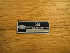 Bugatti Metal Display Plaque Diecast 1/24 1/18 1/43 Veyron EB110 Type 57 CMC 37