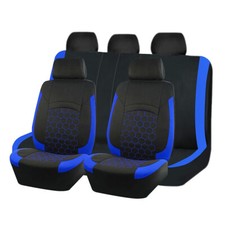 Embroidery Car Seat Covers Full Set Polyester Fabric Universal For Most Car Suv