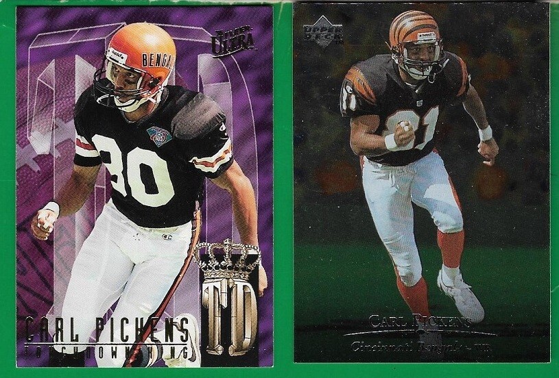 Carl Pickens 2 Card LOT Bengals (MINT) 1995 Fleer Ultra #5 1996 Upper Deck #156
