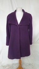 Ladies Coat, Jacques Vert, Purple, Uk 10, Eu 36, Bust 40", Length 34" 7391