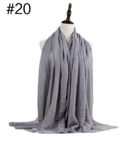 6x3 FT Cotton Women Viscose Maxi Crinkle Cloud Hijab Scarf Shawl Islam Muslim - Picture 6 of 20