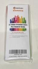 Mika 3D 2.85mm PLA Filament Refills 32 Colors Pack 160 Count 3Doodler 3D Pen New