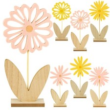 Espositore decorativo per Pasqua primavera 6 tipi feltro fiori decorazione pa...