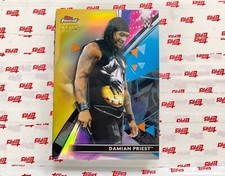 DAMIAN PRIEST 2021 WWE TOPPS FINEST ON CARD GOLD REFRACTOr 24 /50