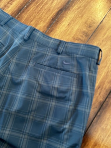 Nike Golf Tour Performance Plaid Golf Pants Mens 34x34 Teal Dri-Fit - Picture 6 of 7