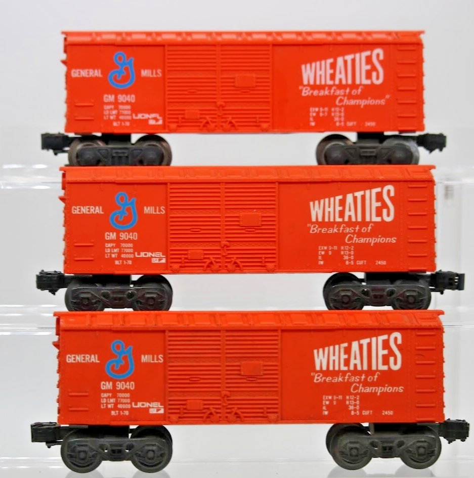 Lionel MPC BOX CAR 3-Pack Santa Fe Wheaties General Mills  