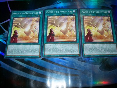 3x Prayers of the Voiceless Voice 1st Edition Common PHNI-EN066 Yu-Gi-Oh!