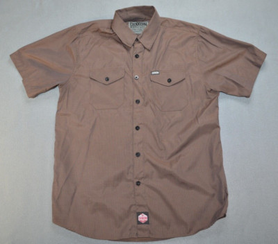Dixxon Workforce Form And Function Stripe Men s Short Sleeve Work Shirt Size L