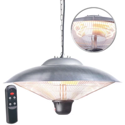 SEMPTEC URBAN SURVIVAL TECHNOLOGY Semptec IR-Decken-Heizstrahler mit LED-Licht, Fernbedienung, bis 2.000 W, IP34