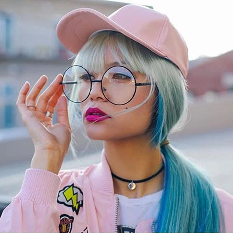 Gafas grandes redondas de metal transparentes de la era vintage de 1920 8714 Foto 4 de 4