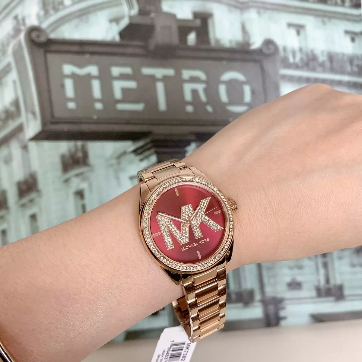 Michael Kors MK7382 Janelle Rose Gold Stainless Steel Watch 36mm 